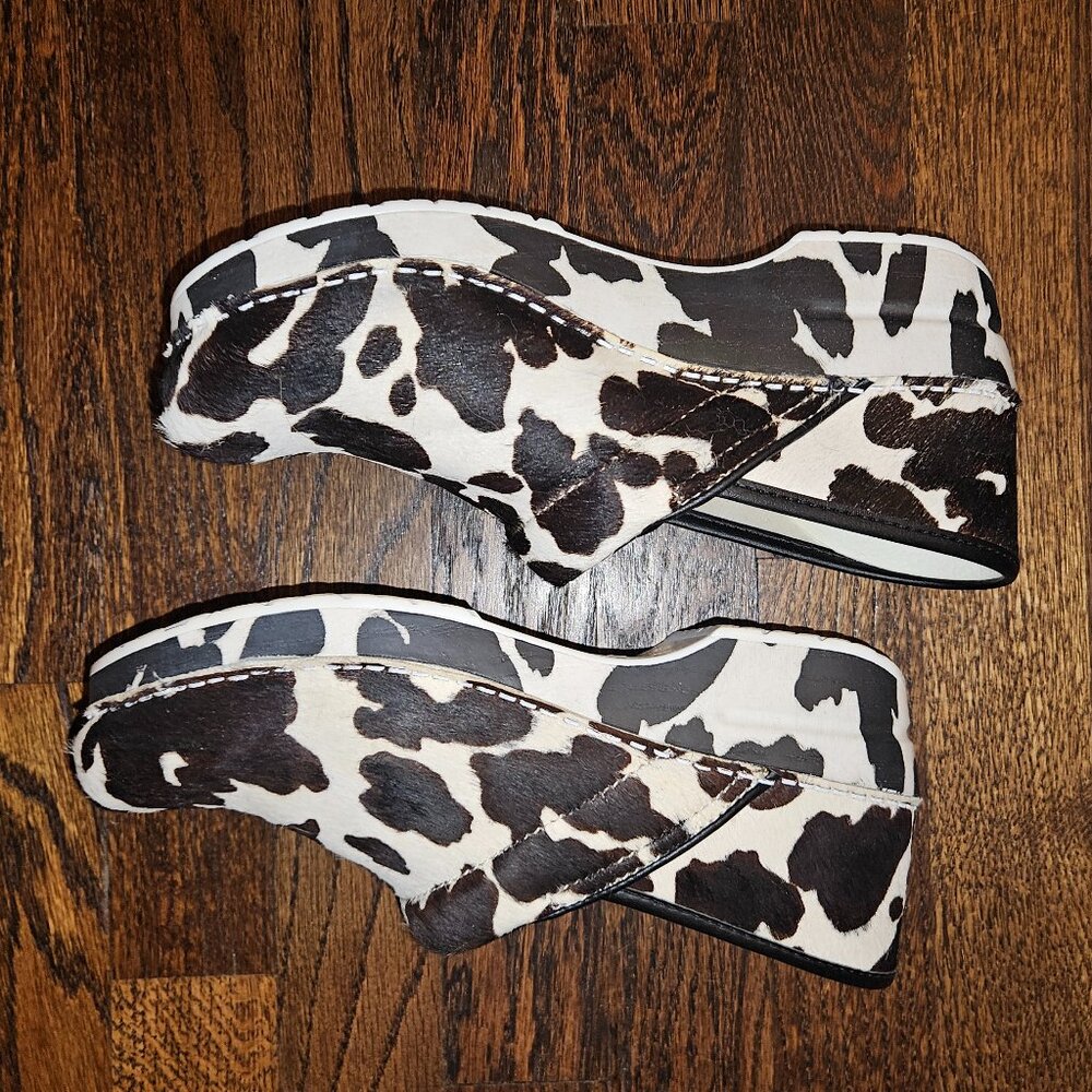 Dansko Cow Print Clogs